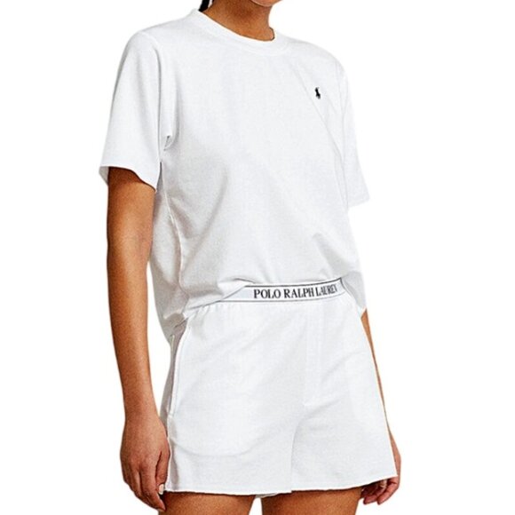 Polo Ralph Lauren Short Sleeve Shorty Knit Pajama Set - 4P8029 R2192 White Cloud - Picture 1 of 2